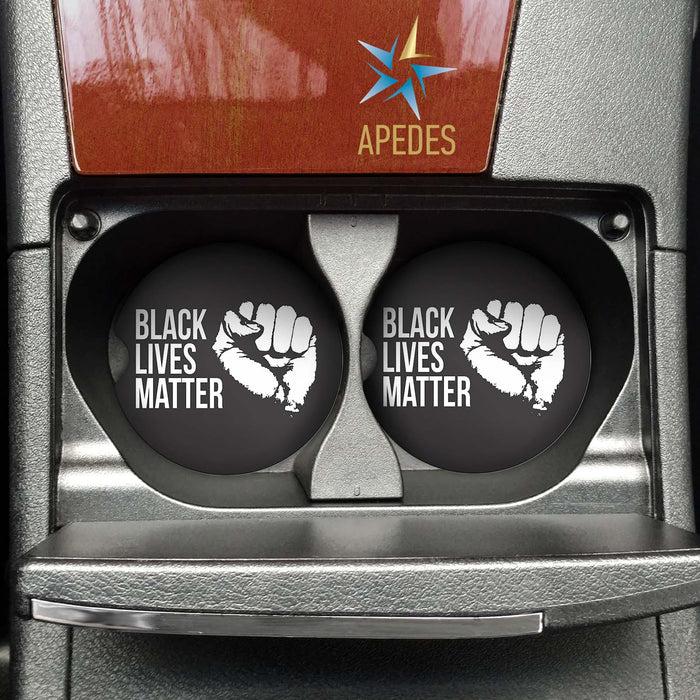 Black Lives Matter Car Cup Holder Coaster (Set of 2)