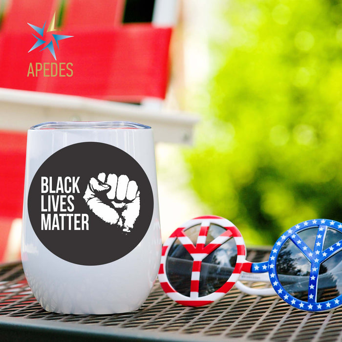 Black Lives Matter Stainless Steel Stemless Wine Cup 12 OZ