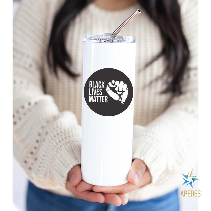 Black Lives Matter Stainless Steel Skinny Tumbler 20 OZ