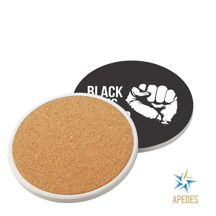 Black Lives Matter Absorbent Ceramic Coasters for Drinks with Holder (Set of 8)