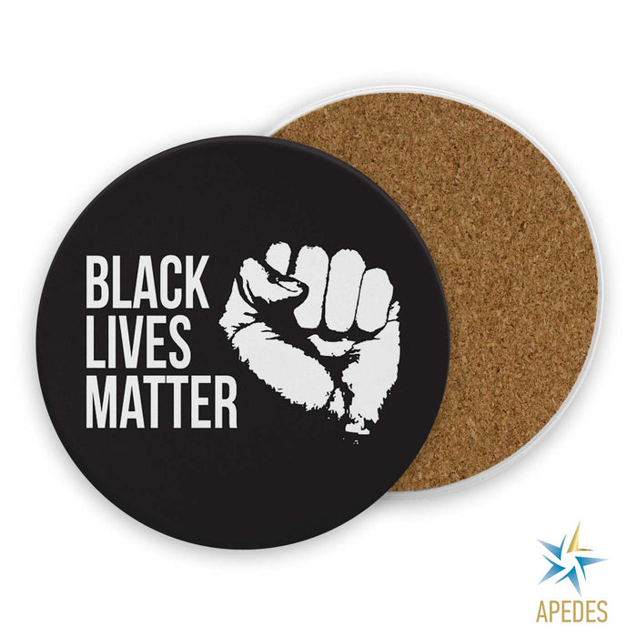 Black Lives Matter Absorbent Ceramic Coasters for Drinks with Holder (Set of 8)