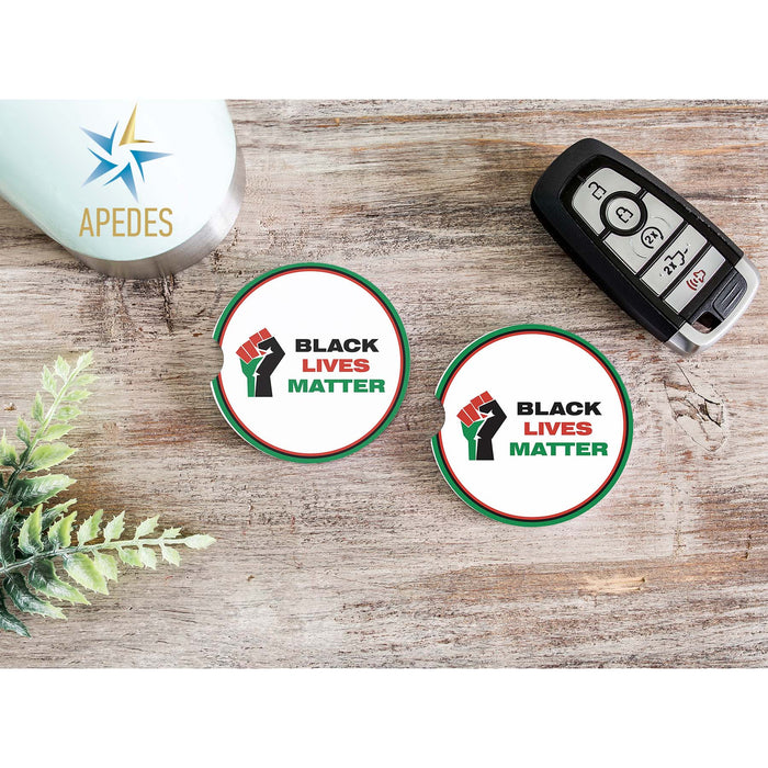 Black Lives Matter Car Cup Holder Coaster (Set of 2)