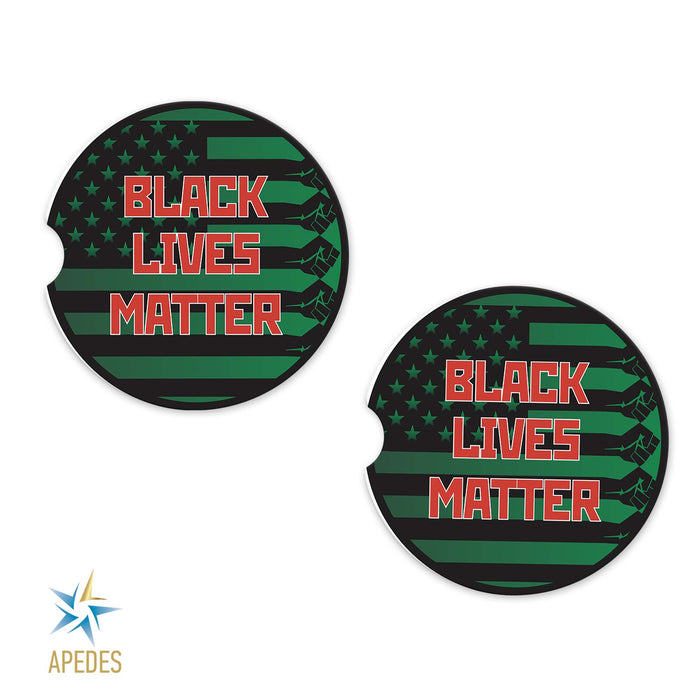 Black Lives Matter Car Cup Holder Coaster (Set of 2)