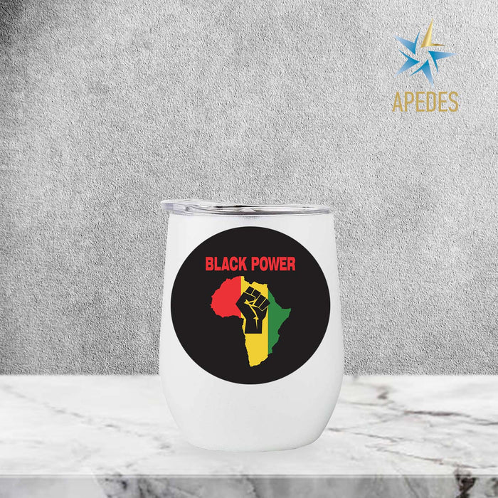 Black Lives Matter Stainless Steel Stemless Wine Cup 12 OZ