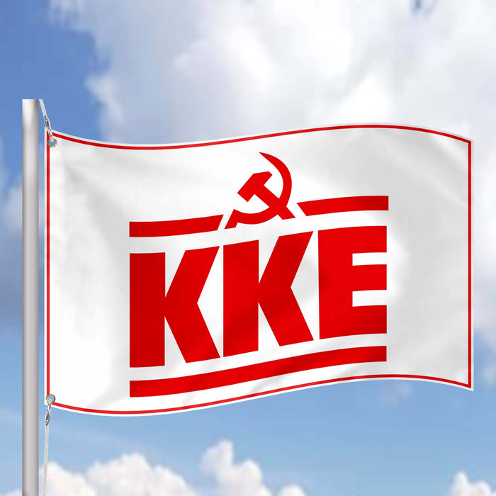 Communist Party Greece Flag Banner