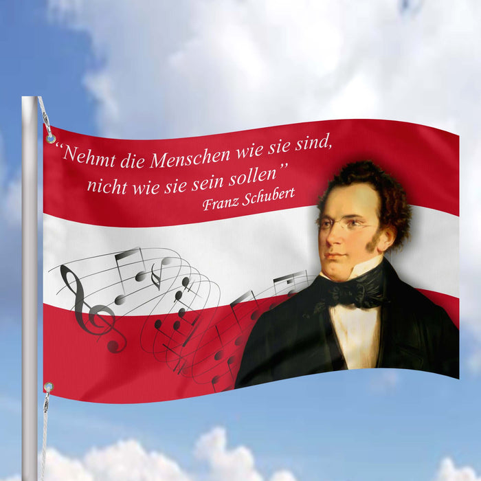 Franz Peter Schubert Austria Composer Flag Banner