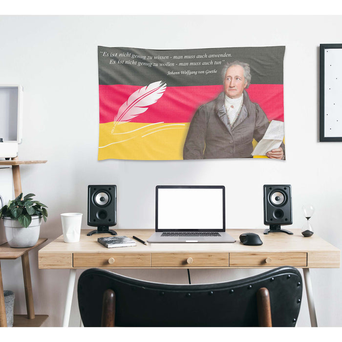 Johann Wolfgang von Goethe Gernam Writer Flag Banner