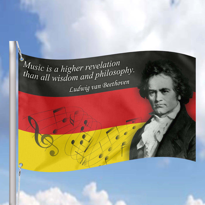 Ludwig van Beethoven Gernam Composer Flag Banner