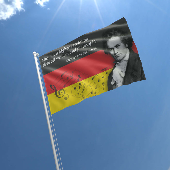 Ludwig van Beethoven Gernam Composer Flag Banner