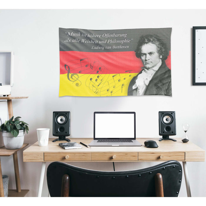 Ludwig van Beethoven Gernam Composer Flag Banner