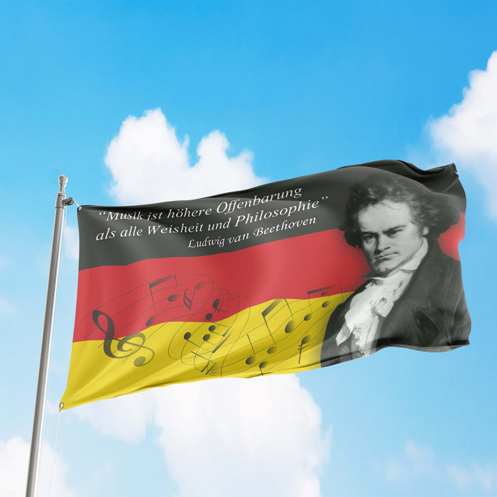 Ludwig van Beethoven Gernam Composer Flag Banner