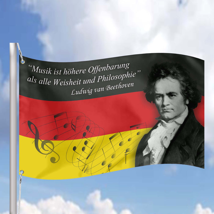 Ludwig van Beethoven Gernam Composer Flag Banner