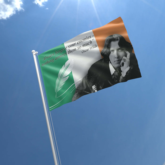 Oscar Wilde Irish Writer Poet Flag Banner