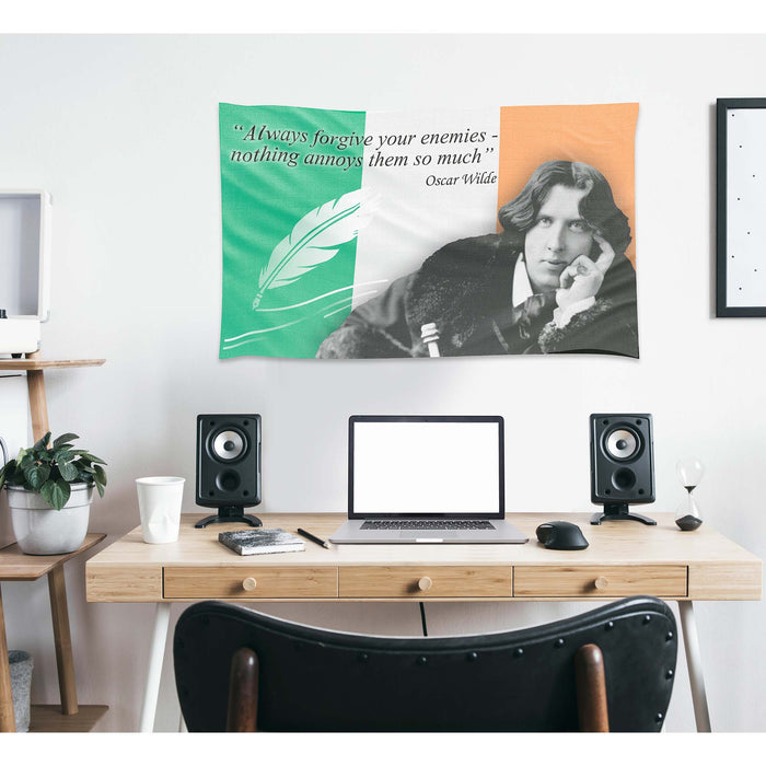 Oscar Wilde Irish Writer Poet Flag Banner
