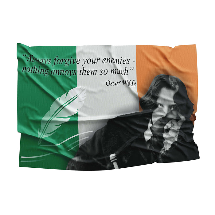 Oscar Wilde Irish Writer Poet Flag Banner