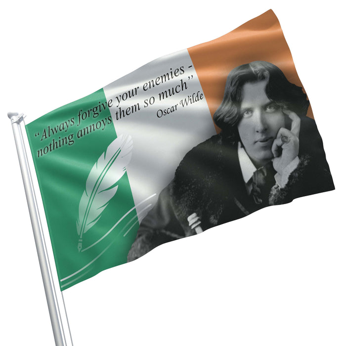 Oscar Wilde Irish Writer Poet Flag Banner