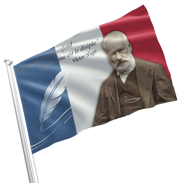 Victor Hugo French Writer Flag Banner