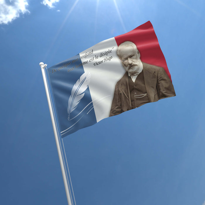 Victor Hugo French Writer Flag Banner