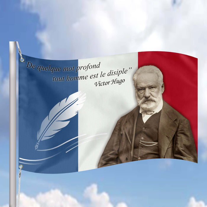 Victor Hugo French Writer Flag Banner