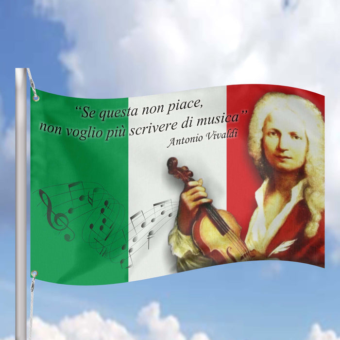 Antonio Lucio Vivaldi Italian Composer Flag Banner