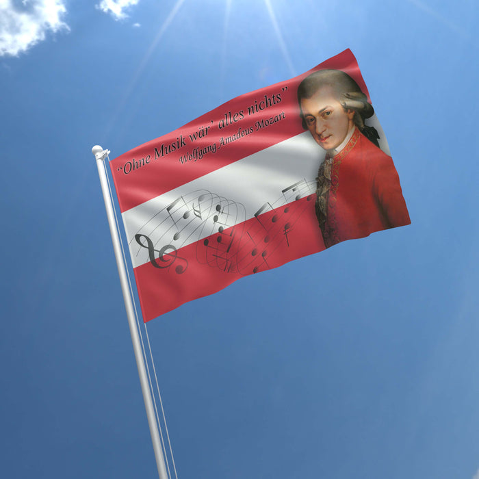 Wolfgang Amadeus Mozart Austrian Composer Flag Banner