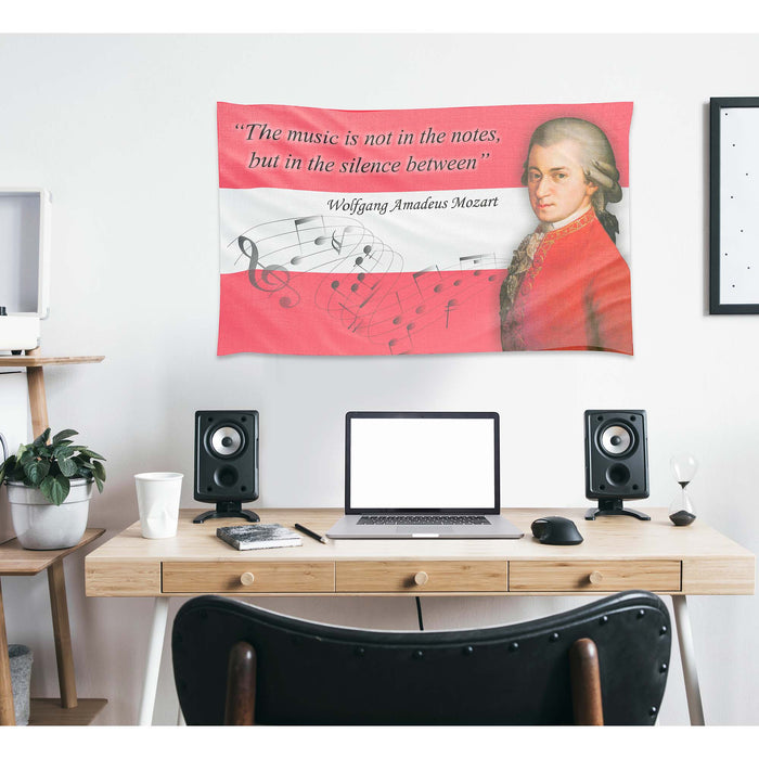 Wolfgang Amadeus Mozart Austrian Composer Flag Banner