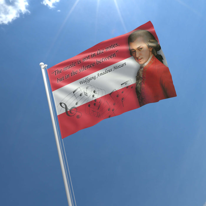 Wolfgang Amadeus Mozart Austrian Composer Flag Banner