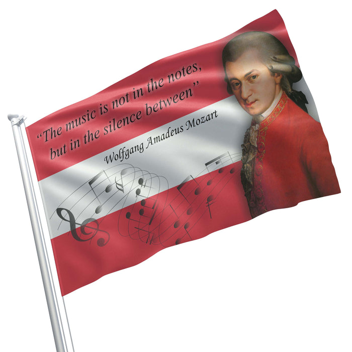 Wolfgang Amadeus Mozart Austrian Composer Flag Banner