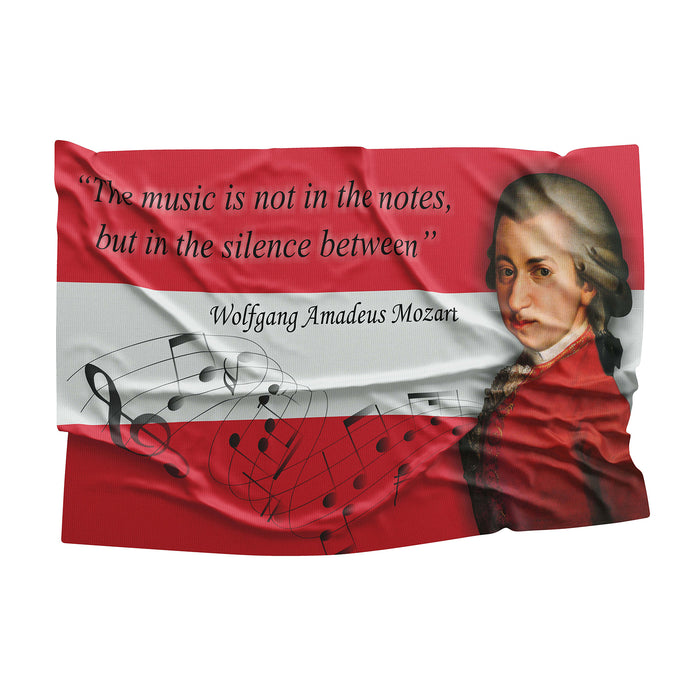 Wolfgang Amadeus Mozart Austrian Composer Flag Banner