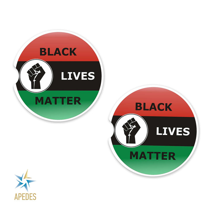 Black Lives Matter Car Cup Holder Coaster (Set of 2)