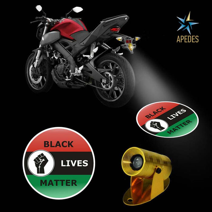Black Lives Matter Black Power Motorcycle Bike Car LED Projector Light Waterproof