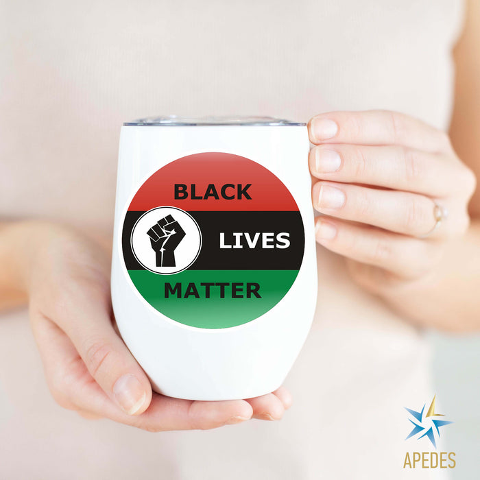 Black Lives Matter Stainless Steel Stemless Wine Cup 12 OZ