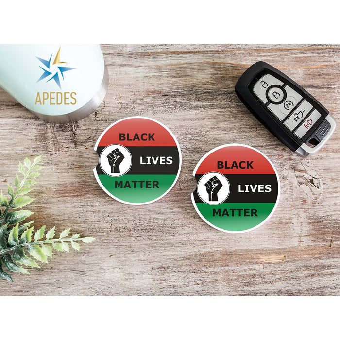 Black Lives Matter Car Cup Holder Coaster (Set of 2)