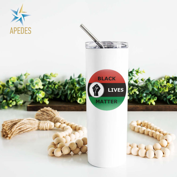 Black Lives Matter Stainless Steel Skinny Tumbler 20 OZ