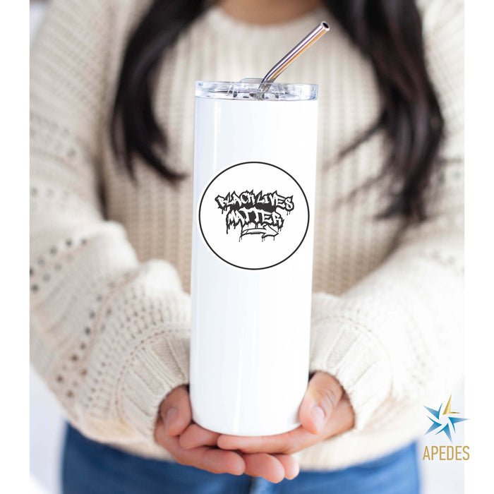 Black Lives Matter Stainless Steel Skinny Tumbler 20 OZ