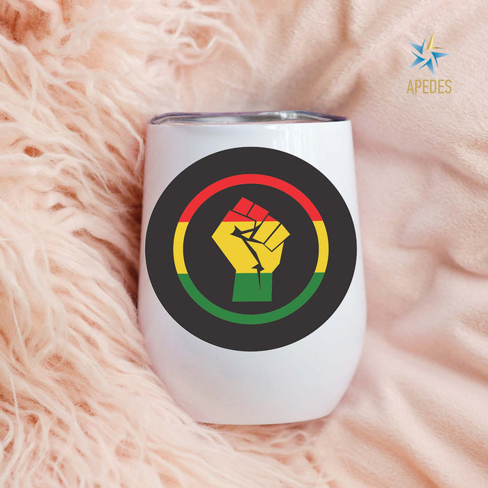 Black Lives Matter Stainless Steel Stemless Wine Cup 12 OZ