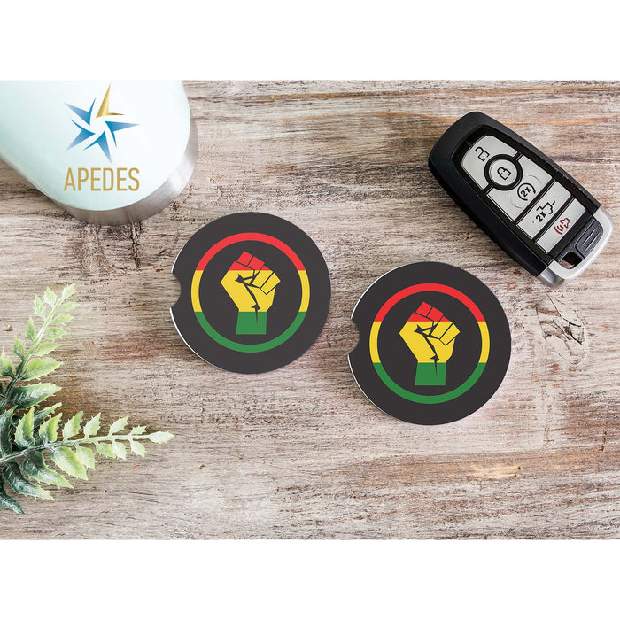 Black Lives Matter Car Cup Holder Coaster (Set of 2)