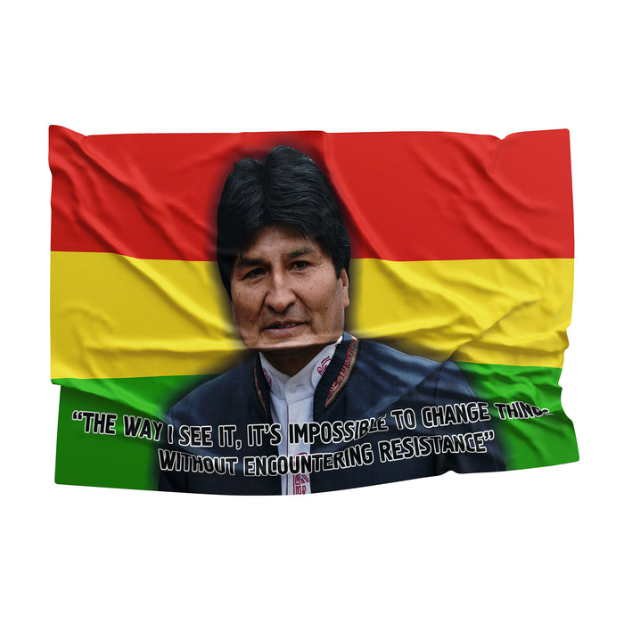 Evo Morales Bolivia President Flag Banner