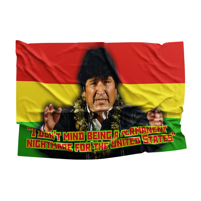 Evo Morales Bolivia President Flag Banner