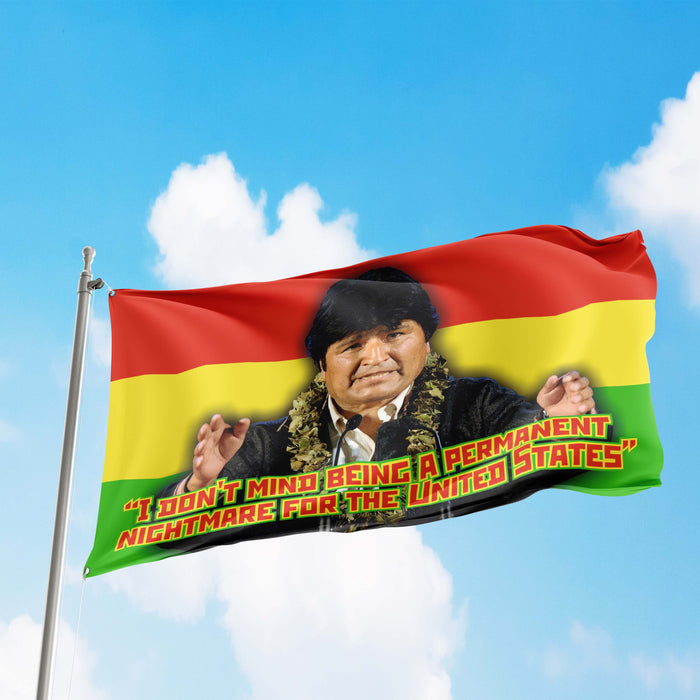 Evo Morales Bolivia President Flag Banner