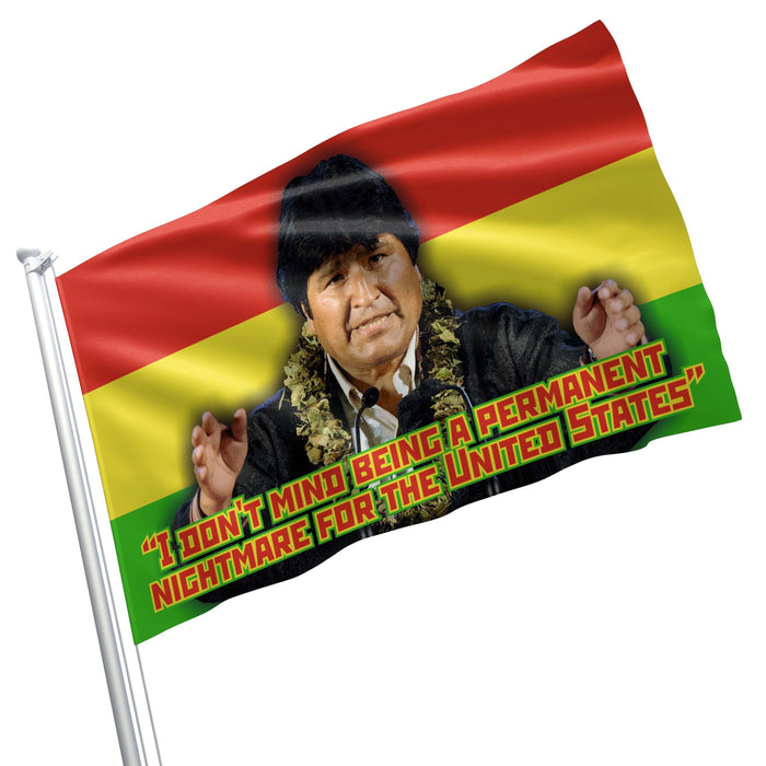 Evo Morales Bolivia President Flag Banner