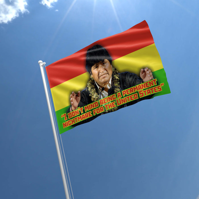 Evo Morales Bolivia President Flag Banner