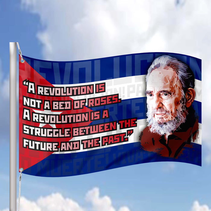Fidel Castro Cuba President Flag Banner