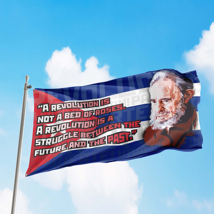 Fidel Castro Cuba President Flag Banner