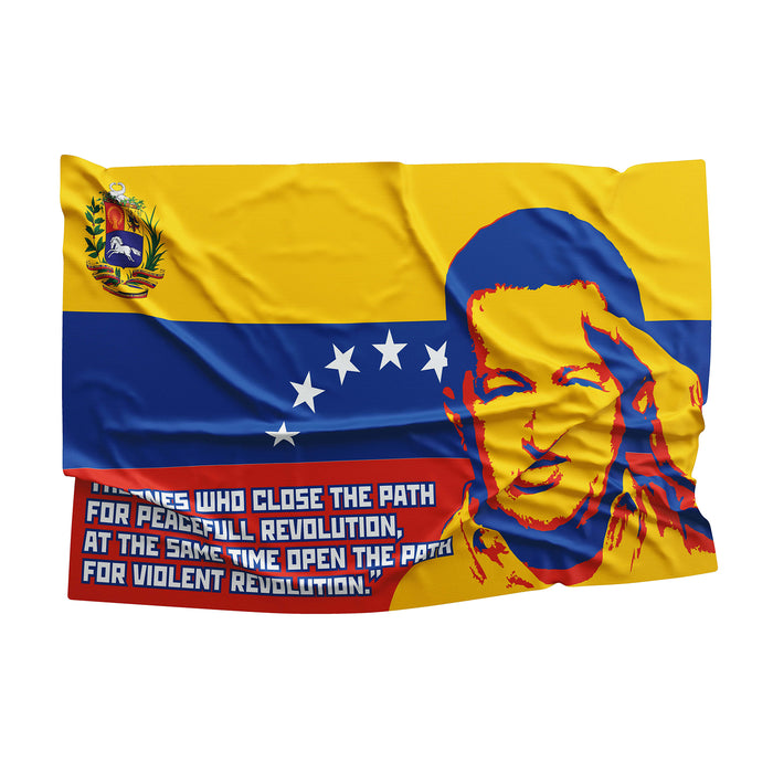 Hugo Chavez Venezuela President Flag Banner