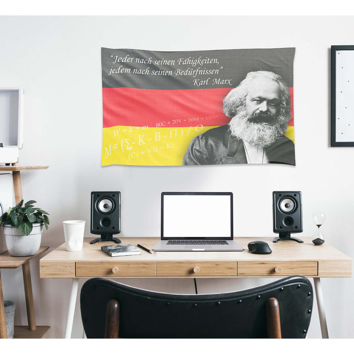 Karl Marx German Flag Banner