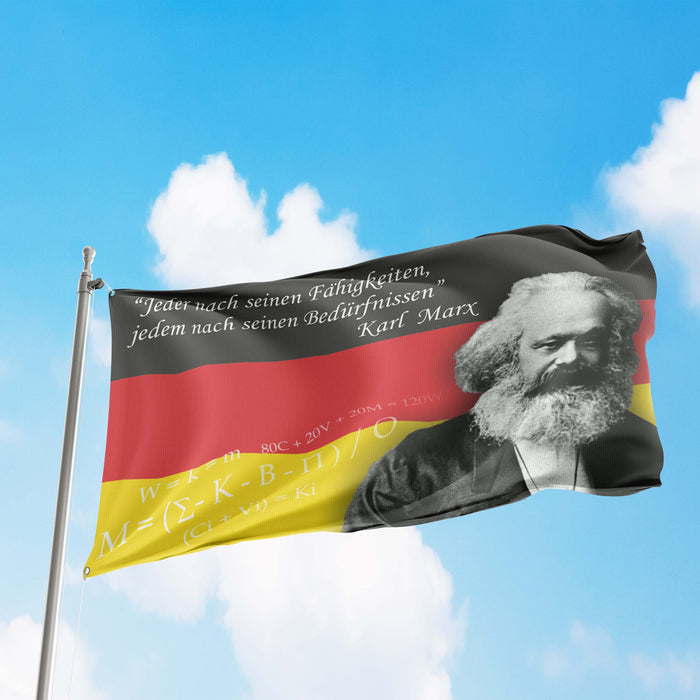 Karl Marx German Flag Banner