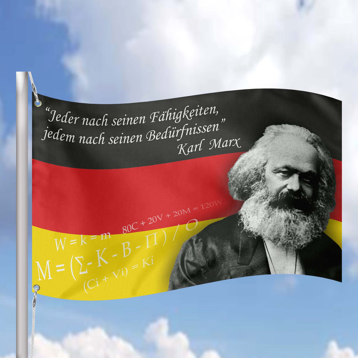 Karl Marx German Flag Banner