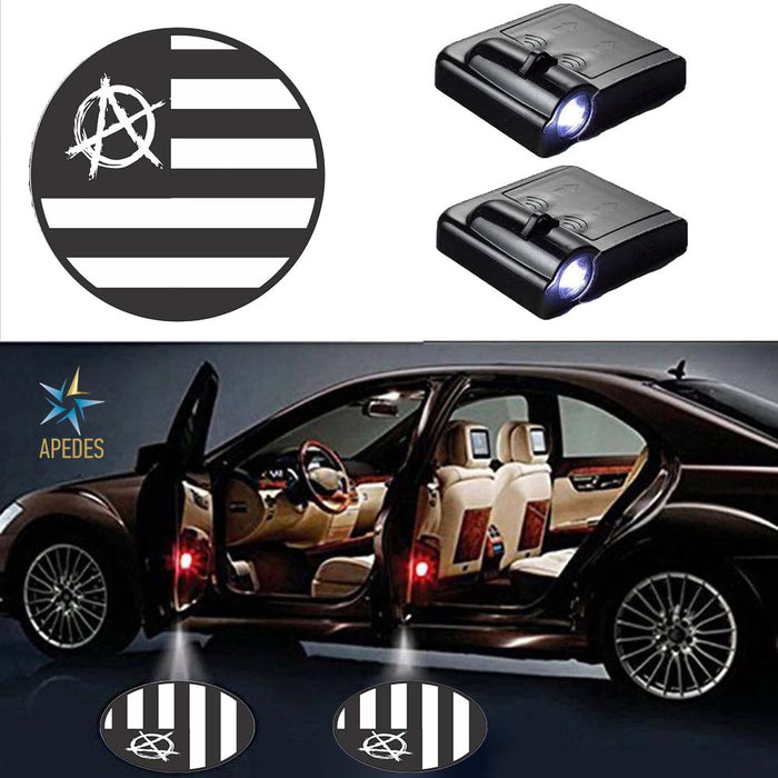 US Anarchy Car Door LED Projector Light (Set of 2) Wireless