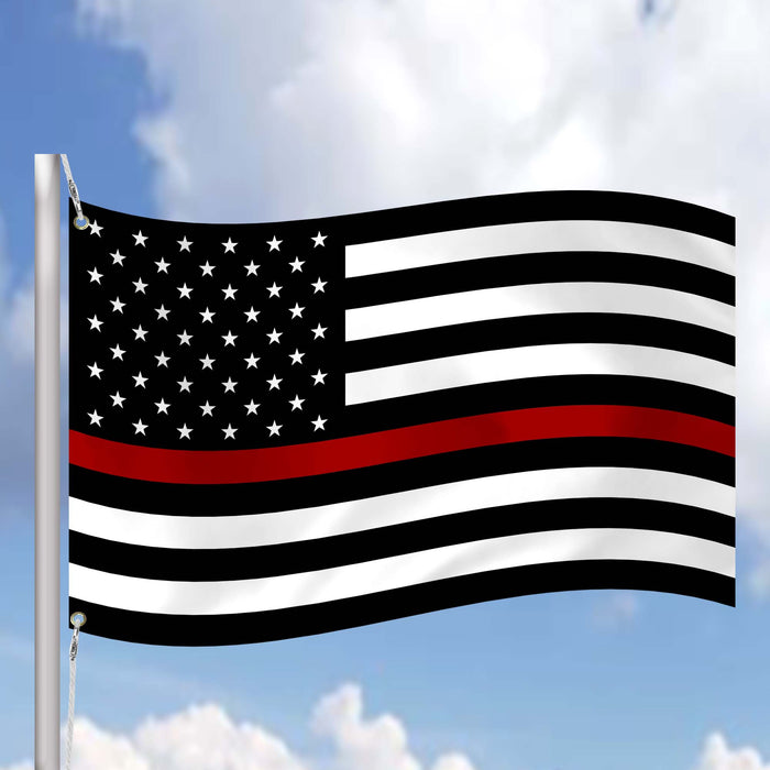 Thin Red Blue Green Line Honor Flag Banner